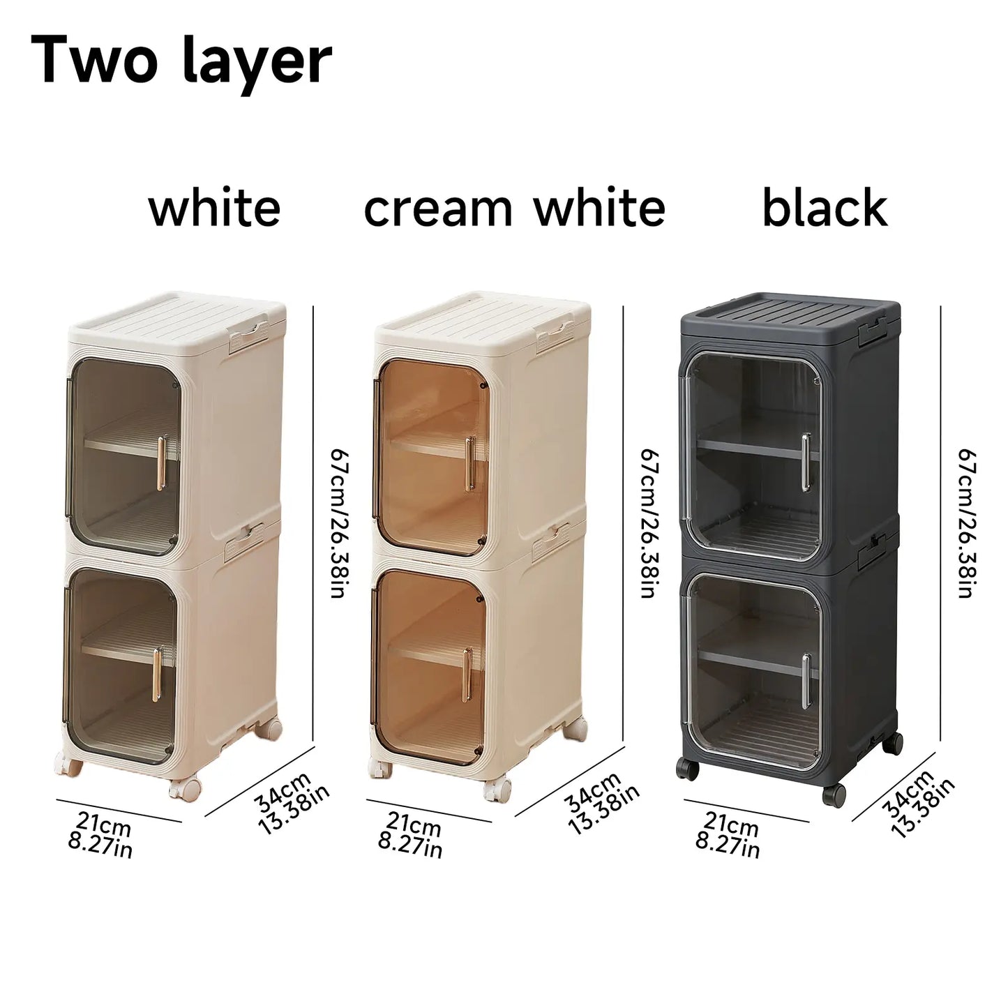 4-Tier Tall Narrow Storage Cabinet