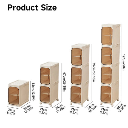 4-Tier Tall Narrow Storage Cabinet