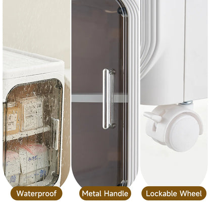 4-Tier Tall Narrow Storage Cabinet