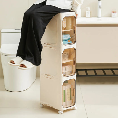 4-Tier Tall Narrow Storage Cabinet